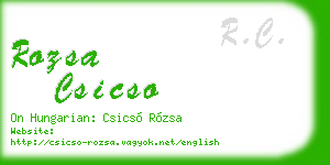 rozsa csicso business card