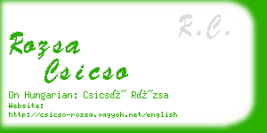 rozsa csicso business card